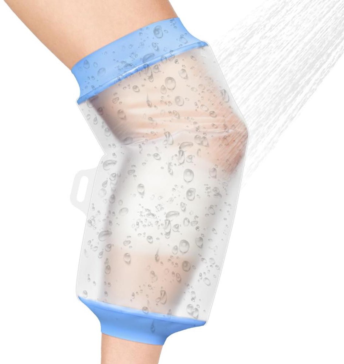 Knie Gipshoes - Gipsbeschermer Knie - Douchen met Gips - Volledig Afgedicht - 19.6 x 19.5 cm - Blauw