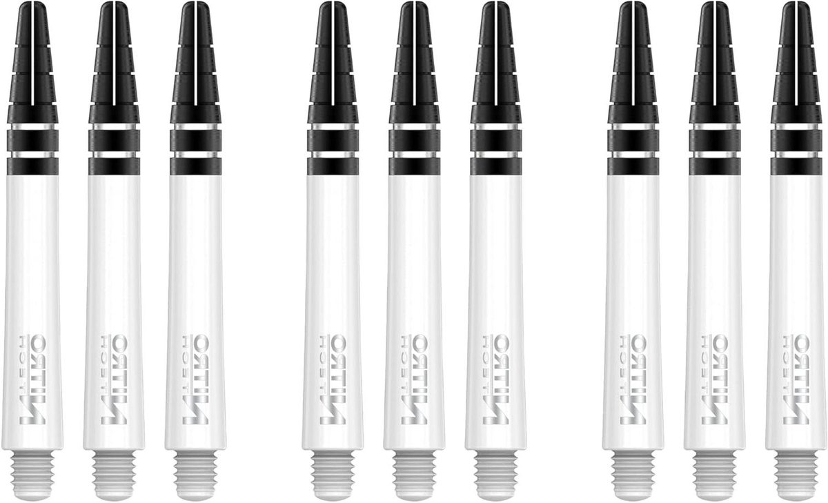 Dartpijlen Set - Dart Accessoires - Darten - Nitrotech Tussenstelen - 9 stuks - Wit