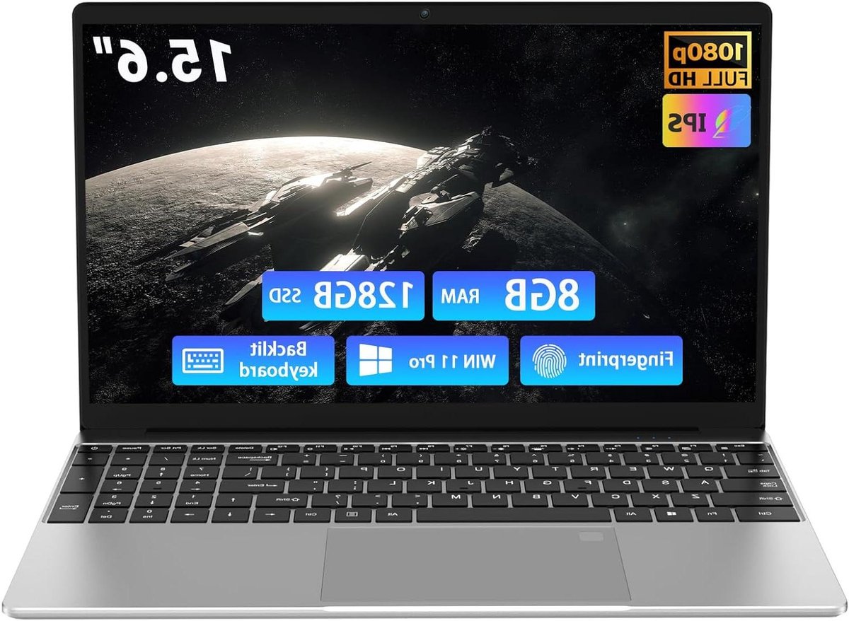 Laptop 156 inch - Zakelijke laptop Notebook - Productief werken - Full HD IPS-scherm - 128 GB SSD - Zwart