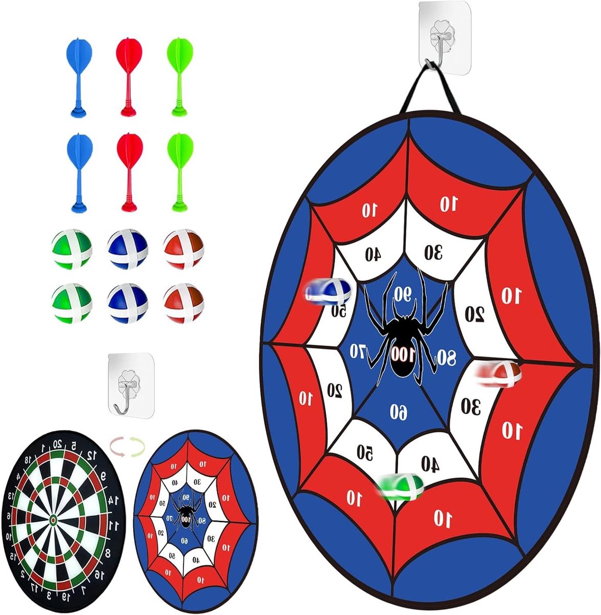 Dubbelzijdig Dartbord - Spel voor Binnen en Buiten - Feestelijk Spel - Halloween Thema