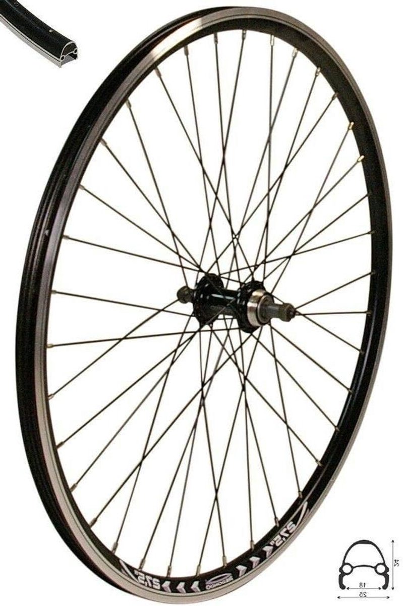 Achterwiel Fiets - Fietswiel Wielset - Fietsen Onderhoud - Holle Kamer Velg - 27.5 inch - Zwart