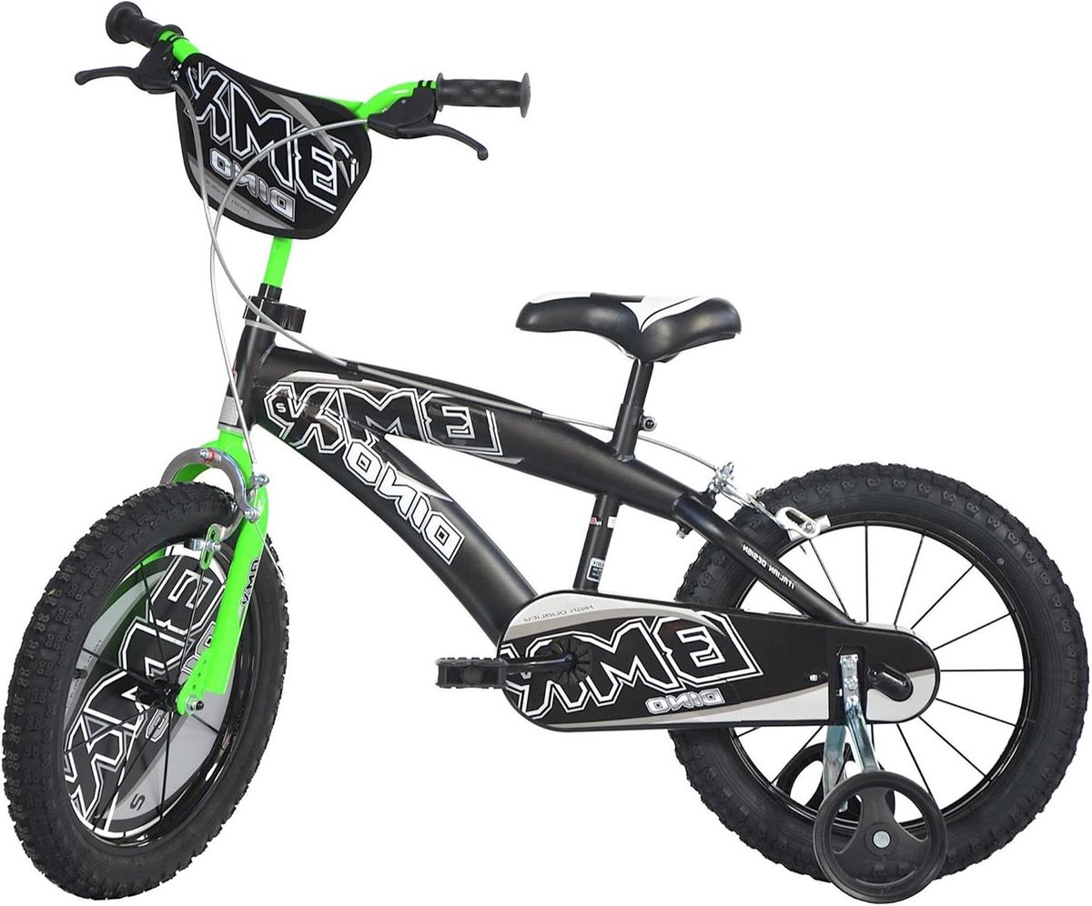 BMX Kinderfiets 16 inch Fietsen Buiten Lichtgewicht Frame 16 inch Zwart Groen