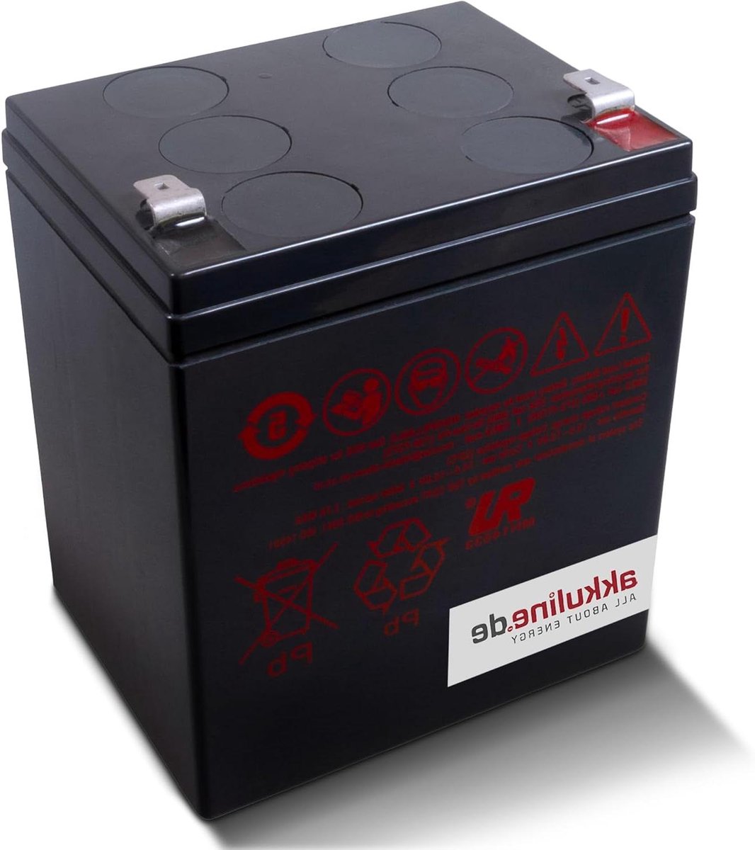 AGM Accu - Loodaccu Oplaadbaar - Noodstroom Toepassingen - Hoge Stroombestendig - 12 Volt 27 Watt - Grijs