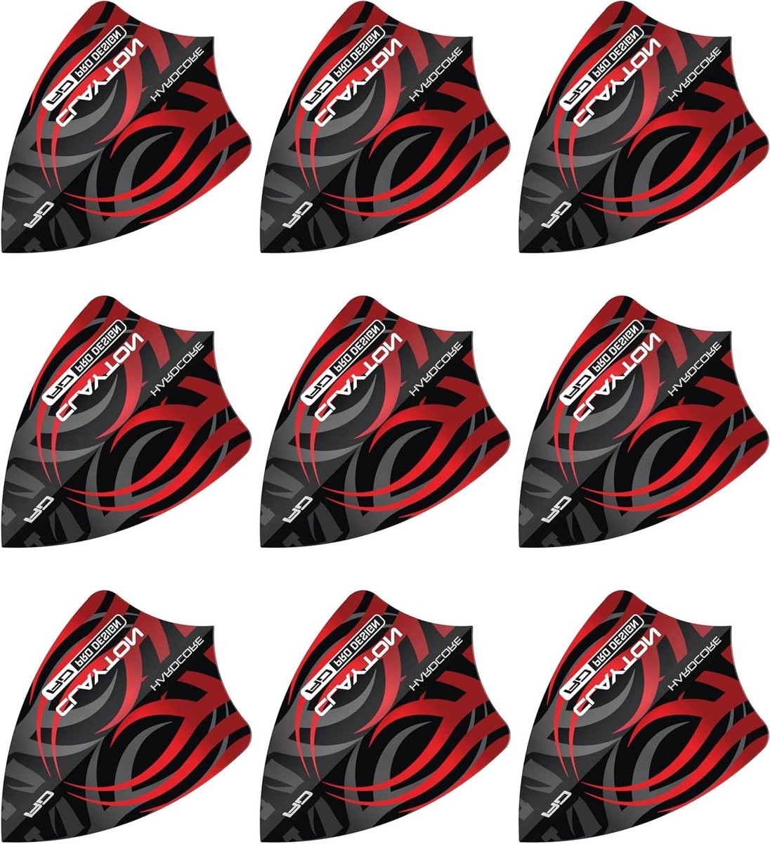 Dart Flights - Dart Vleugels - Darten Verbeteren - Extra Dikke Kwaliteit - 3 Sets - Zwart en Rood