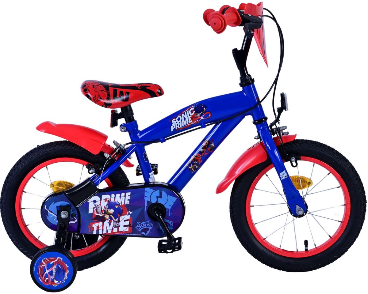Volare Turbo Crew Kinderfiets Jongens 14 inch Blauw Rood Twee handremmen