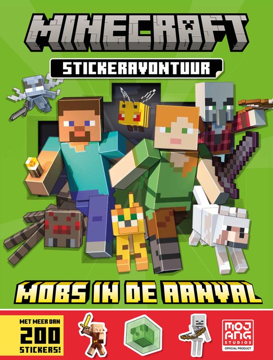 Minecraft: Mobs in de aanval-stickeravontuur - cover