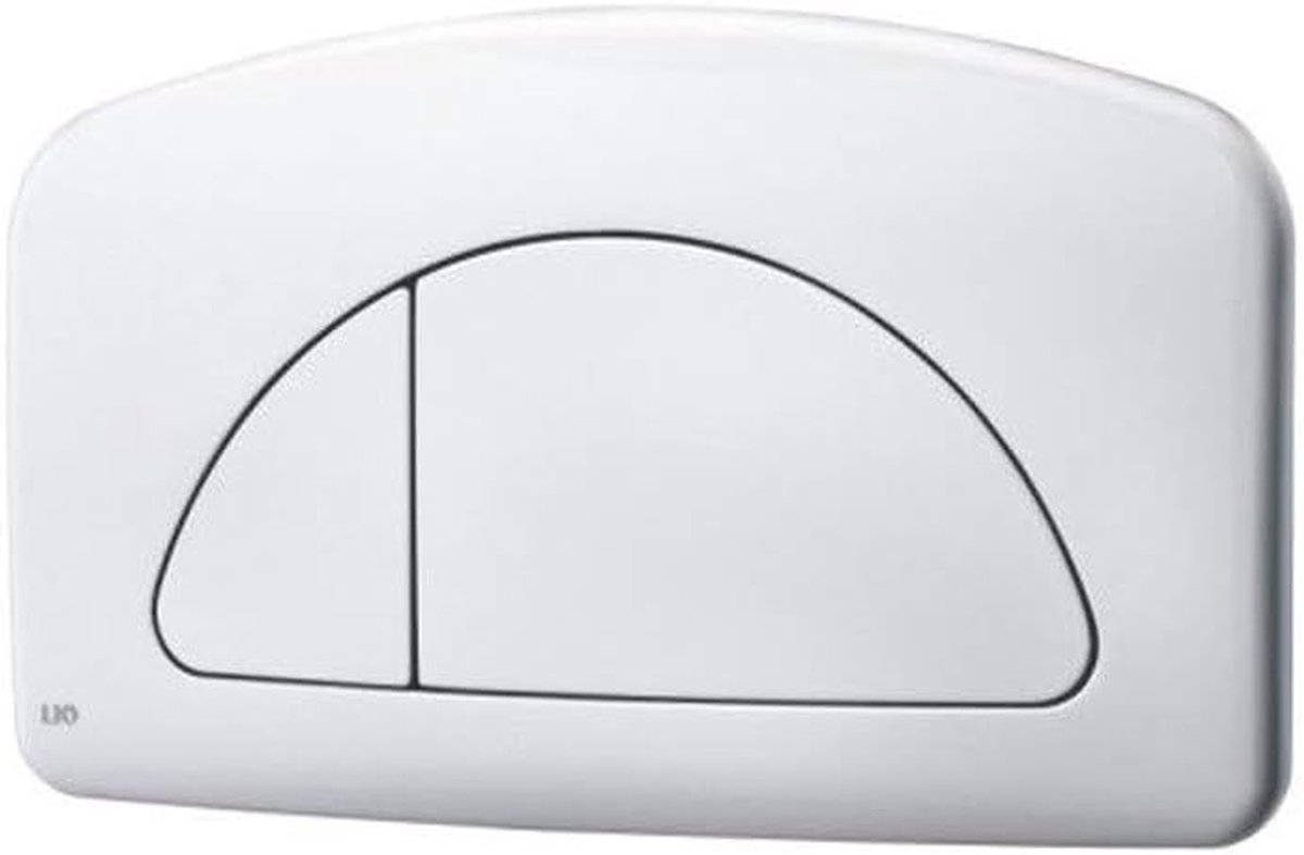 Dubbele inbouwplaat - Bedieningsplaat wc - Toiletspoeling bedienen - Diamant serie - Standaard maat - Wit