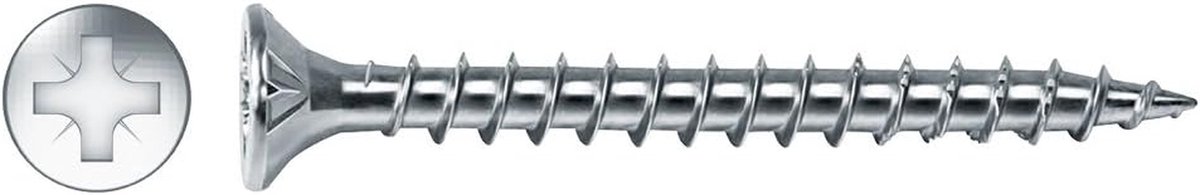 Houtschroef - Schroef Velox - Snel monteren - Volledige schroefdraad - 35 x 50 mm - Verzinkt