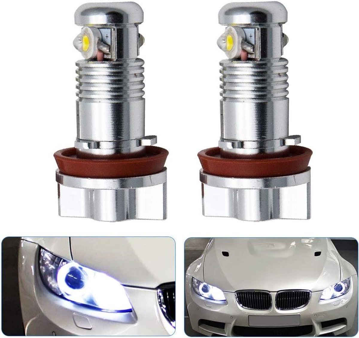 LED Angel Eyes Koplamp - Koplamp ringen Xenon lampen - Auto verlichting upgraden - Canbus foutloos - 6000 Kelvin - Wit