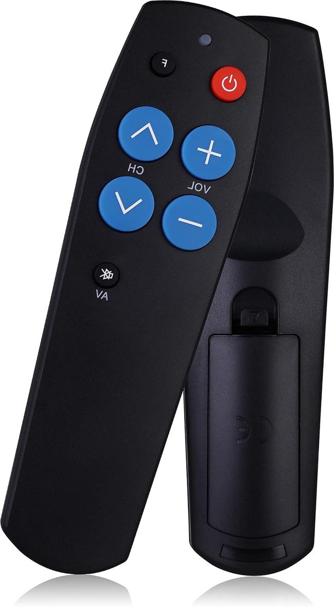 Universele Afstandsbediening - Grote Knop Bediening - TV Bediening Vereenvoudigen - Eenvoudig Leren Functie - Compact Formaat - Zwart