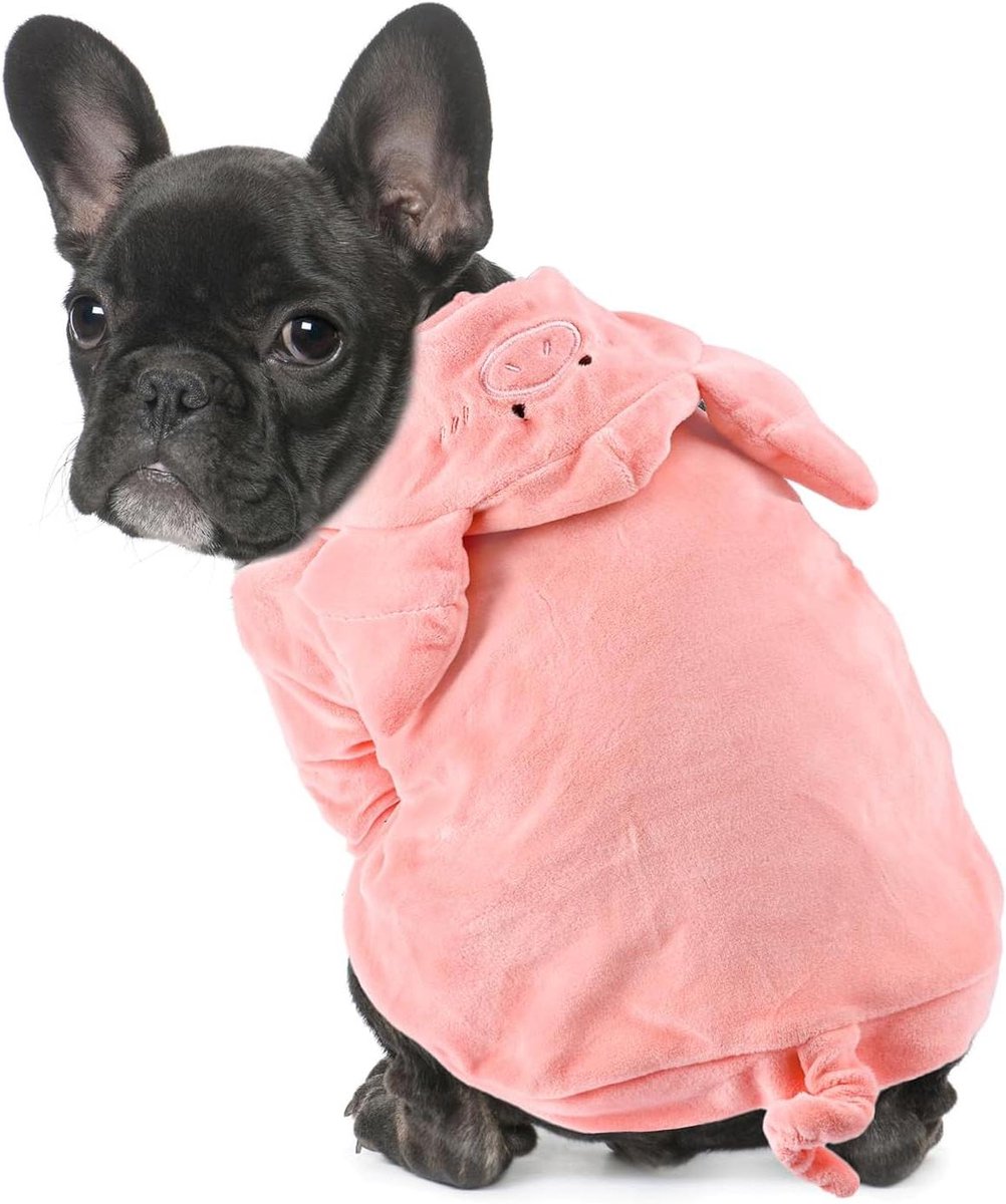Huisdier Kostuum - Varkentje Outfit - Feestelijke Huisdier - Schattig Ontwerp - Kleine Middelgrote Hond - Roze
