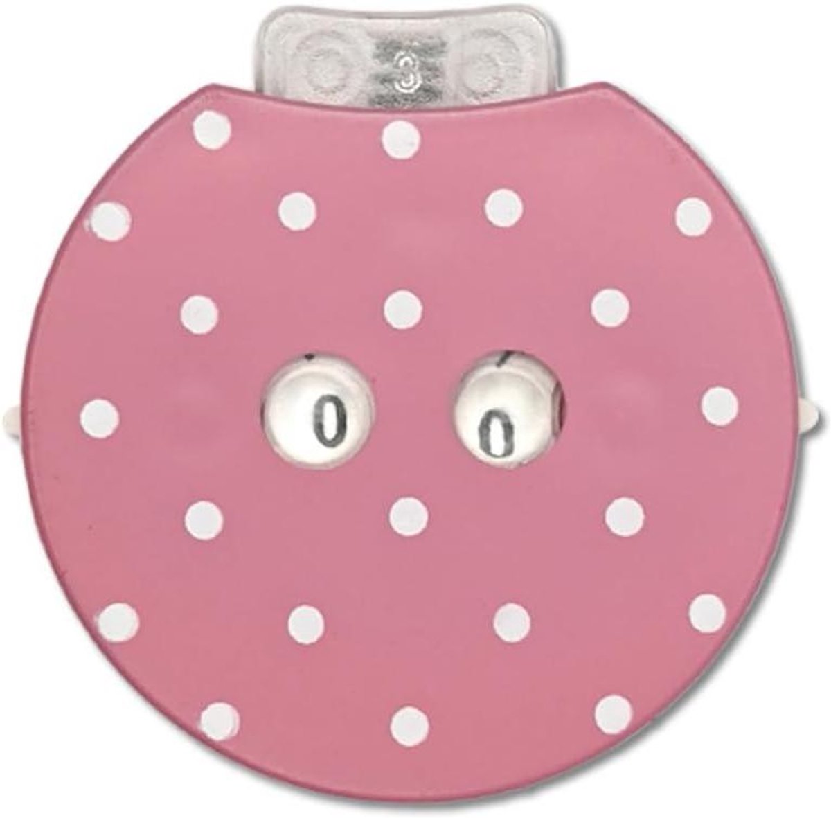 Rijenteller Breien - Haken Teller - Hobby Projecten - Dubbele Teller - 40 x 37.5 mm - Roze Stippen