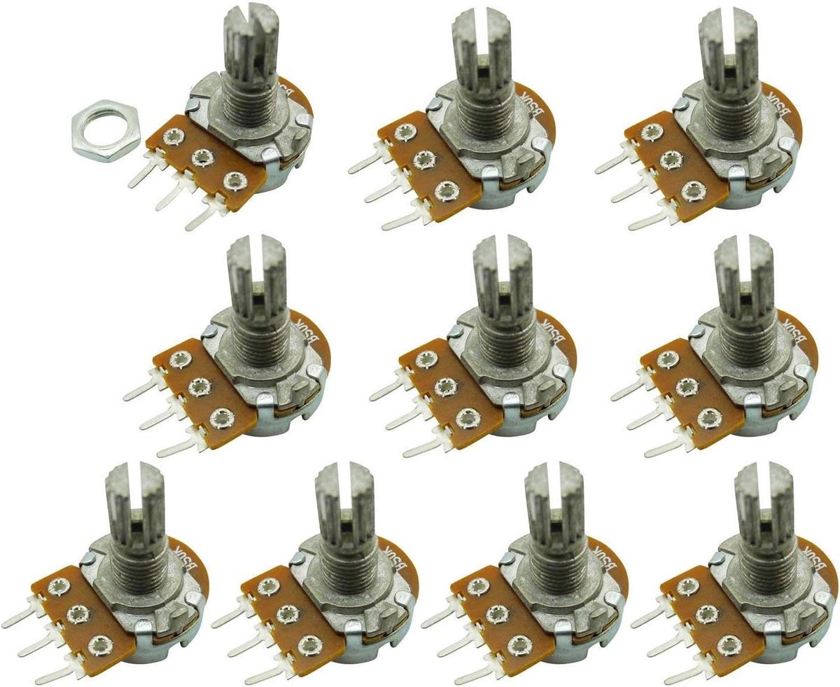 Potentiometer - Variabele Weerstand - Elektronica Aanpassen - Enkele Lineaire Aanpassing - 15 mm Basisdiameter - Metaal