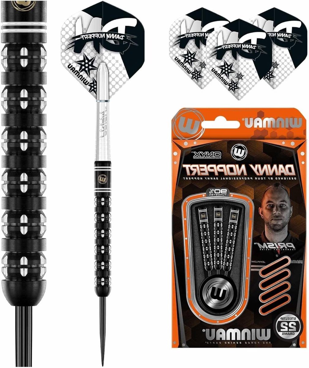 Steeltip Darts - Wolfraam Darts - Precisie Werpen - Gefreesde Grip - 24 Gram - Donker