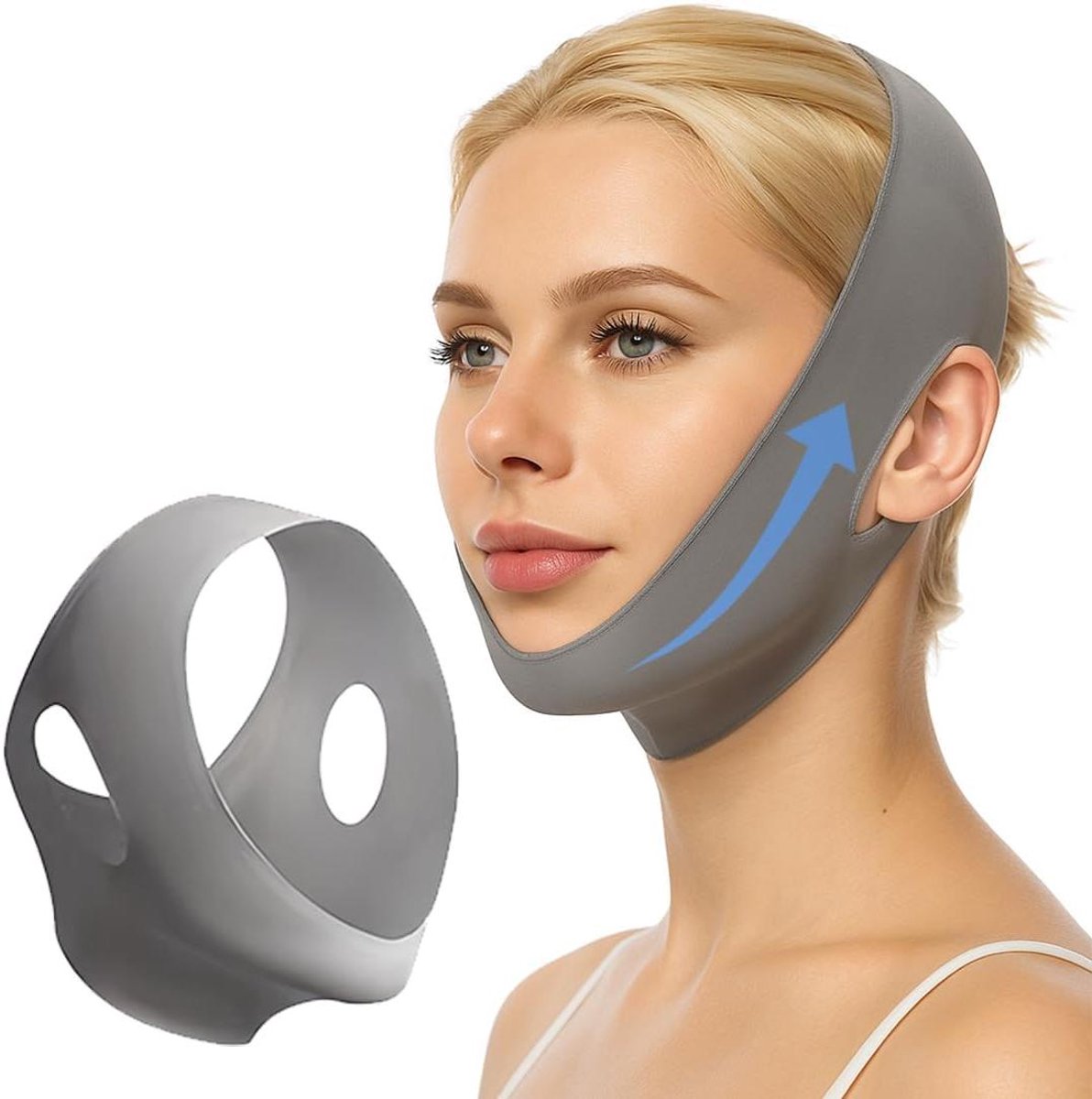 Gezichtsverstevigend Masker - V-lijn Band - Gezicht Vormgeven - Verstelbare Pasvorm - 148 x 128 cm - N.v.t.