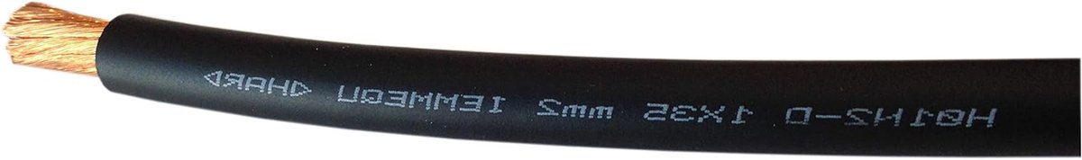 Laskabel Aardkabel - Metergoed Flexibel - Stroom Verbinding - Hitte Kou Bestendig - 10mm² - Zwart