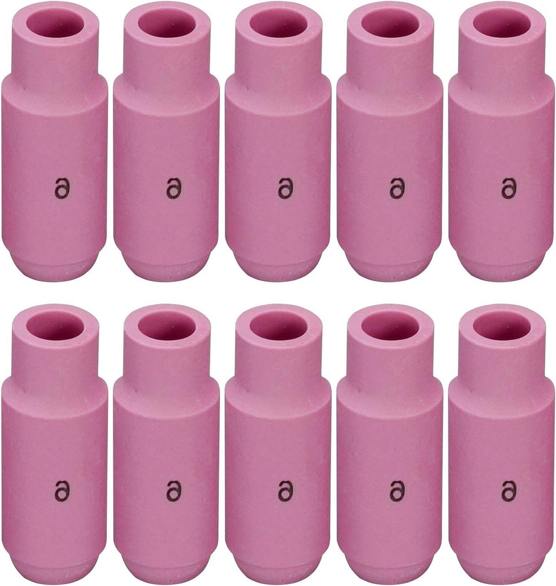 TIG Aluminiumoxide Nozzles - Keramische Cups - Lassen - Gaslens en Spantang - 10 stuks - Rood