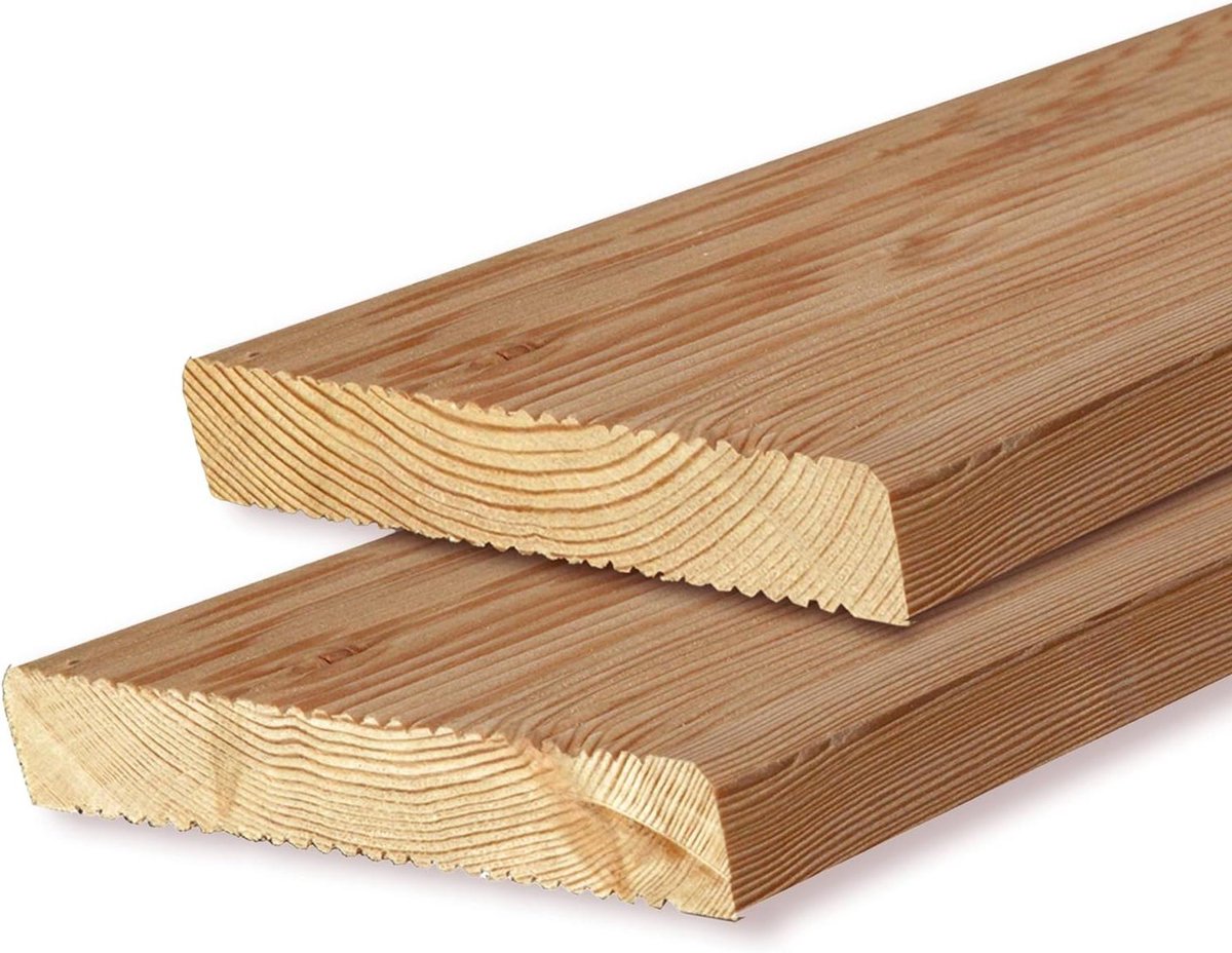 Terrasplanken Lariks - Houten planken - Terras aanleggen - Natuurlijke duurzaamheid - 170 cm - Lichtbruin