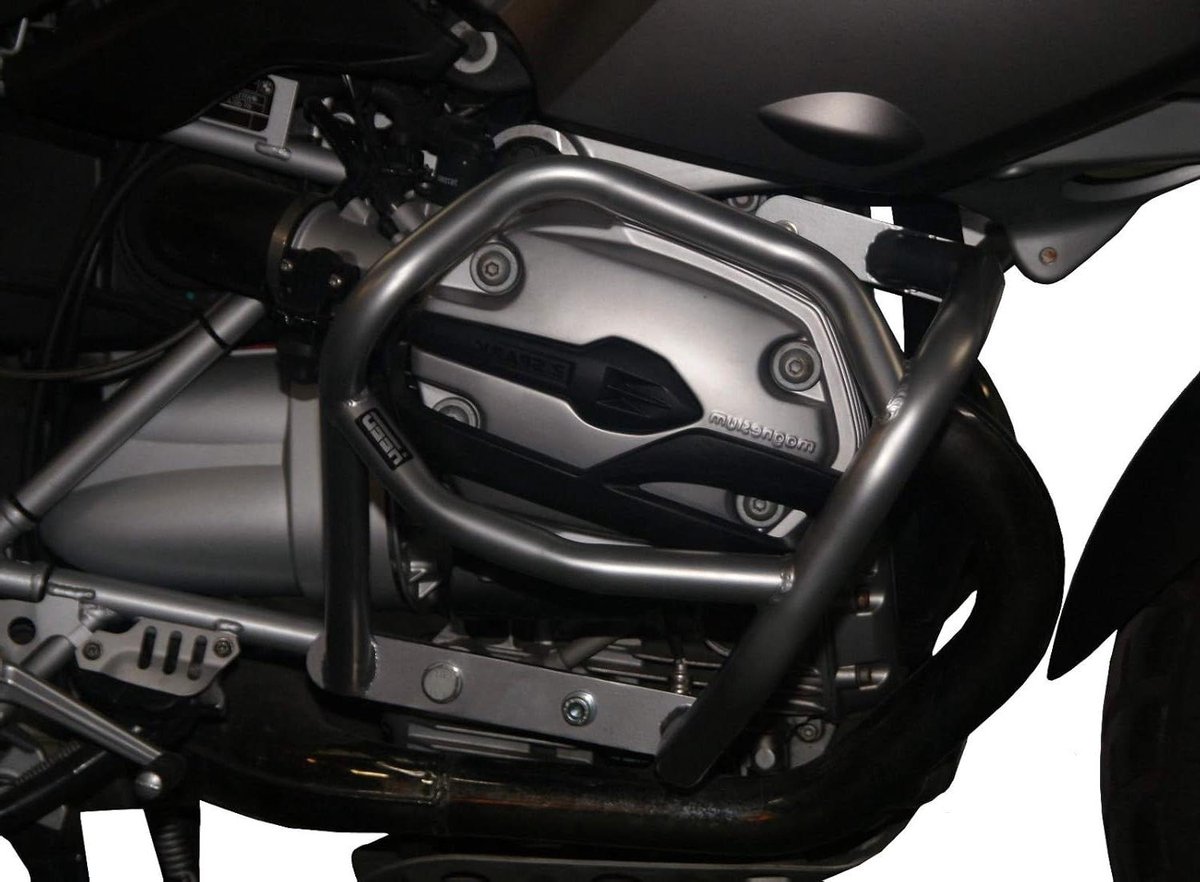 Valbeugelset Motor - Frame Bescherming - Motor Beschermen - Gepoedercoat Staal - 3 Bevestigingspunten - Zilver