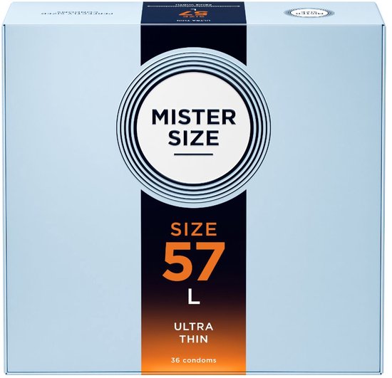 MISTER SIZE 57 Ultra Dunne L condooms 36 stuks (verkrijgbaar in 7 maten)