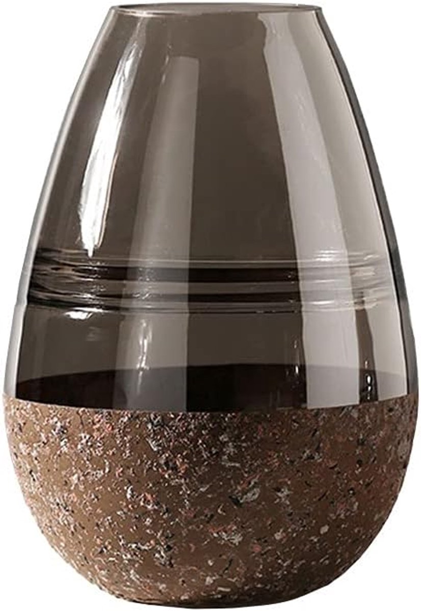 Vazen Home Decor Eenvoudige Transparante Glazen Vaas Ornament Hydrocultuur Woonkamer Tafel Kantoor Bloemstuk Gedroogde Bloemen Woondecoratie Boerderij Vaas (Size : L)