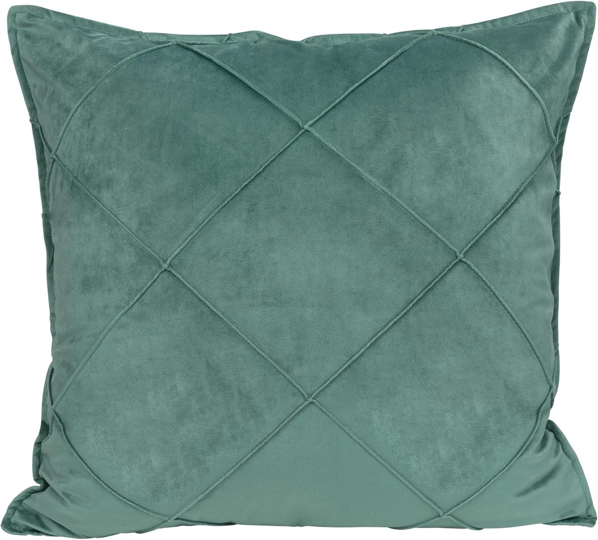 Kussens voor binnen - kussentjes bank - Kussentjes - Sierkussens vierkant - Gevulde sierkussens - Sierkussens Eucalyptus groen - Figuren sierkussens - Sierkussens - 50 x 50 cm - Fluweel - Eucalyptus groen