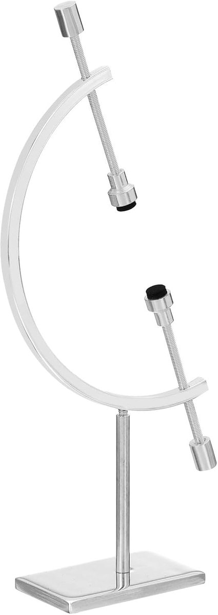 Metalen Bol Display Stand, Houden tot 2,8 inch Kristallen Bol Houder Remklauw Stand voor het weergeven van Globes Mineralen Decoraties Souvenirs Ornament, Zilver