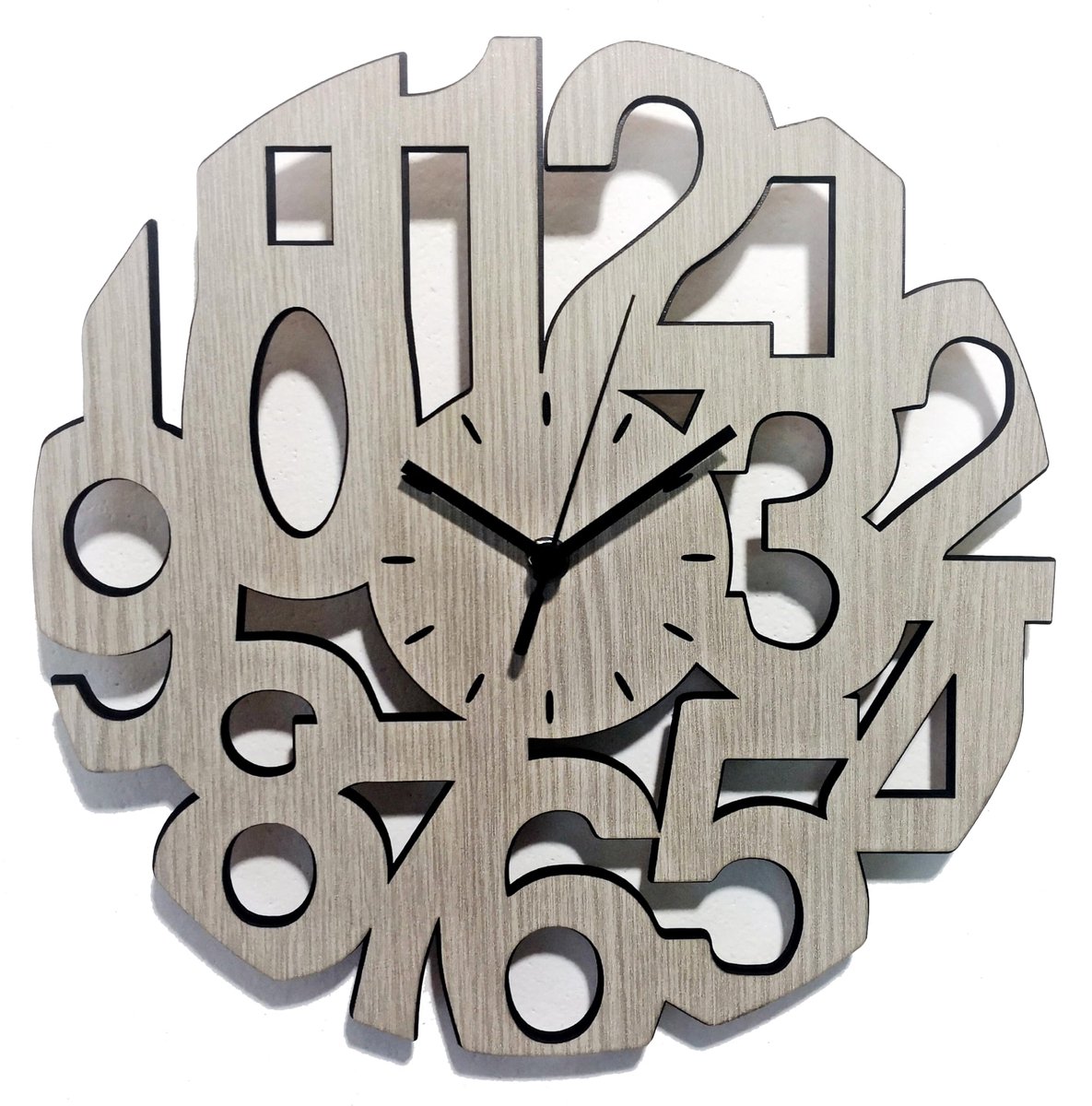 Wandklok, modern, minimalistisch, stil, decoratie voor thuis, werkkamer, slaapkamer, keuken en woonkamer, cadeau-idee (Ulm M5, 30 cm)