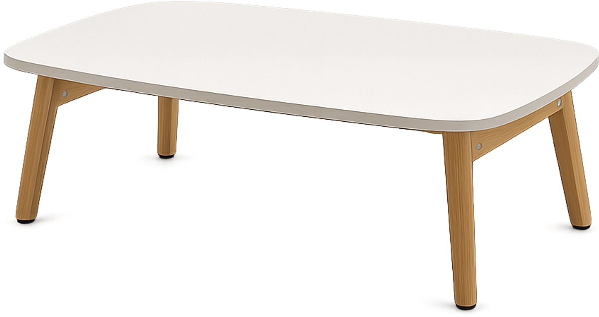 Sello! salontafel – balkontafel – klaptafel – compacte tafel – multifunctioneel – L80 × B50 × H44 cm - MDF - houtskleur