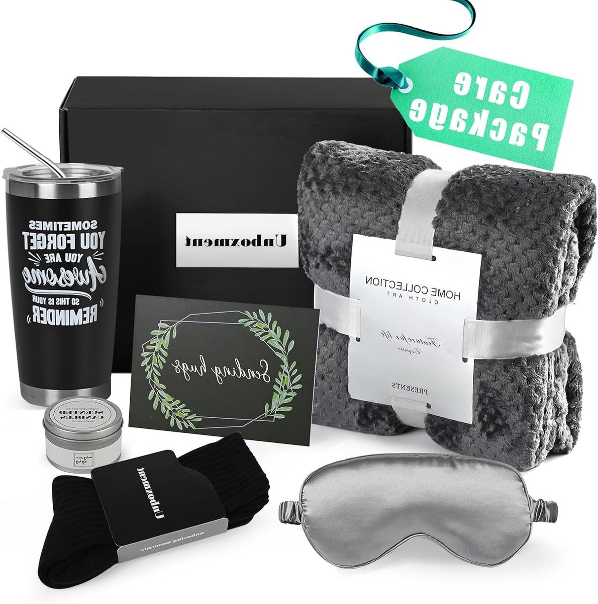 Verzorgingspakket Mannen - Beterschap Cadeau - Troost Bieden - Complete Zelfzorg Set - 1.91 kg - Grijs