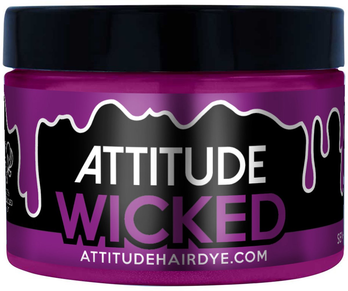 Attitude Hair Dye - Wicked Semi permanent hair dye - - Purperpaars