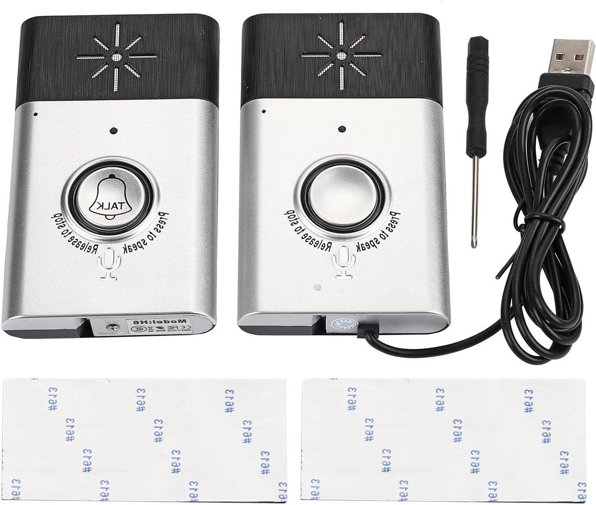 Intercom Deurbel - Slimme Intercom - Beveiliging Thuis - Tweeweg Communicatie - 167 cm Pakket - Zwart