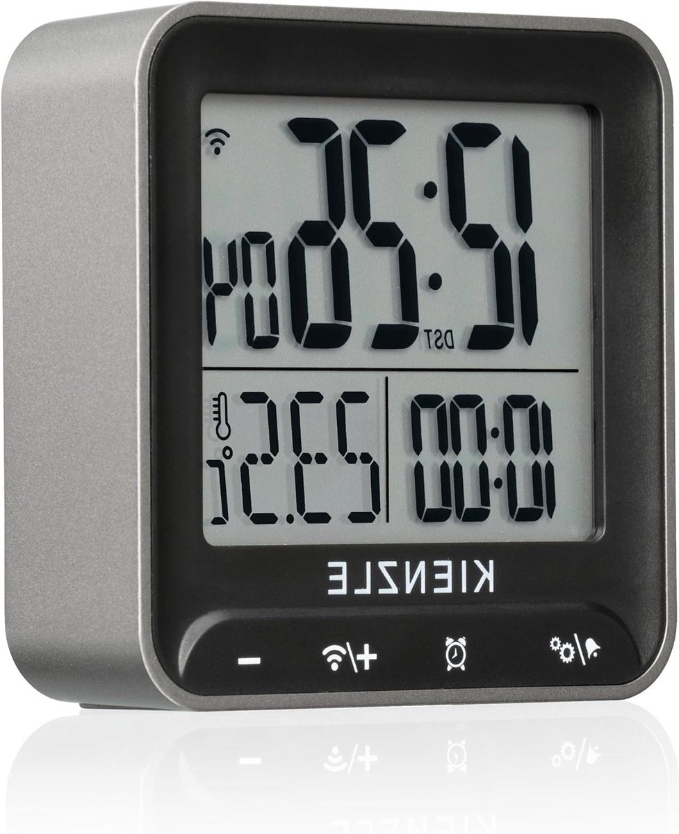 Digitale Radiogestuurde Wekker - Tijd en Temperatuur - Nauwkeurig Wakker Worden - Automatische Tijdinstelling