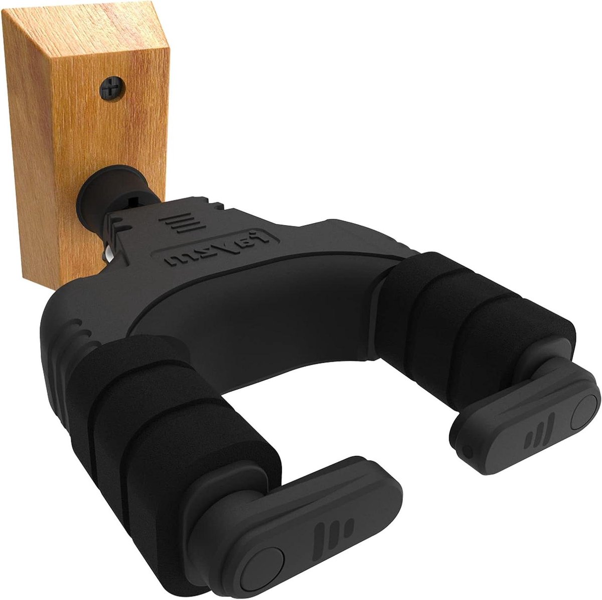 Gitaarhanger - Instrumentenbeugel - Muziek Opslag - Automatisch Vergrendelend - Hout - Natuurlijk