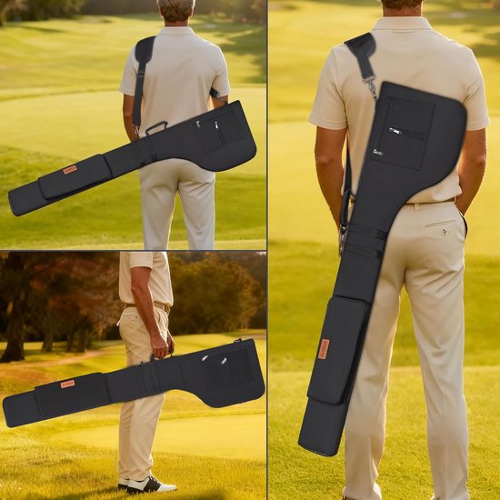 Lichte Opvouwbare Golf GOLF TAS voor 8-10 Clubs Training & Reizen van Merkloos — afbeelding 2