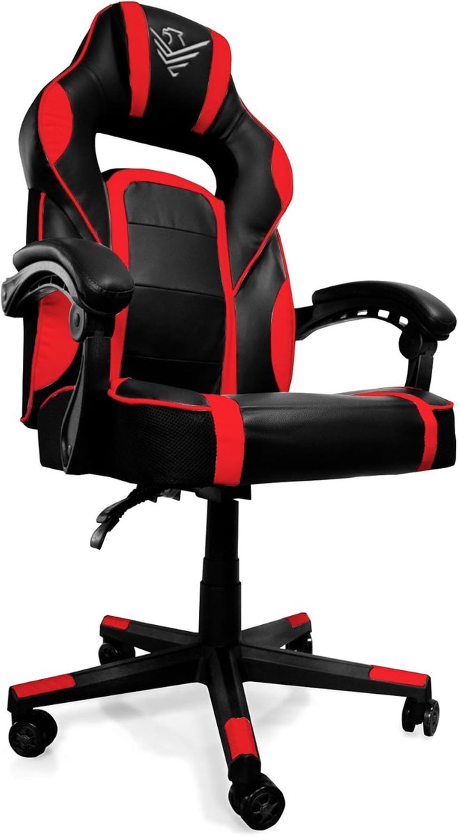 Comfortabele Bureaustoel - Ergonomische Stoel - Thuiswerken - Verstelbare Rugleuning - 77 x 64 x 77 cm - Rood — afbeelding 4