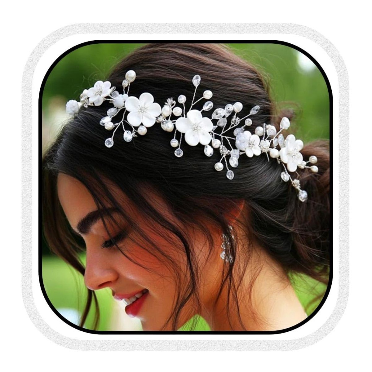 Bruid Bruiloft Haar Wijnstok Bloem Goud Haaraccessoires Parel Bruids Hoofddeksel Haarband voor Vrouwen en Meisjes