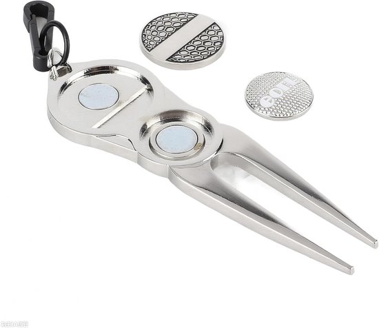 Golf Divot Tool - Pitch Fork Ball Marker - Golfbaan Onderhoud - Met Magnetische Markers — afbeelding 5