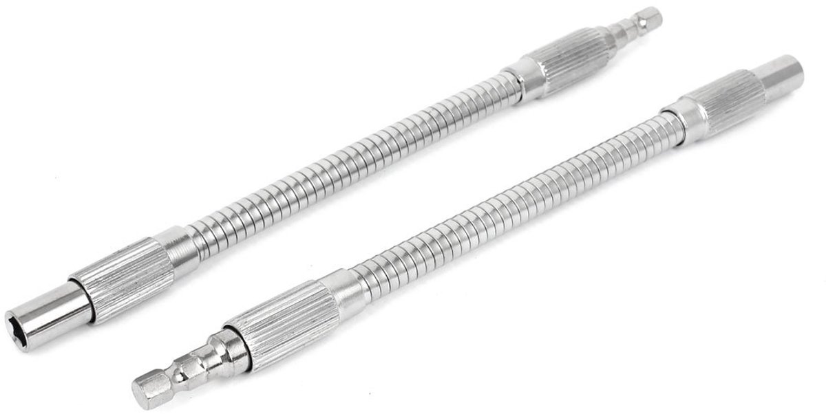 Sourcingmap 1/4 "Hex Driver Flex Flexibele Socket Extension Bar 2 Stks