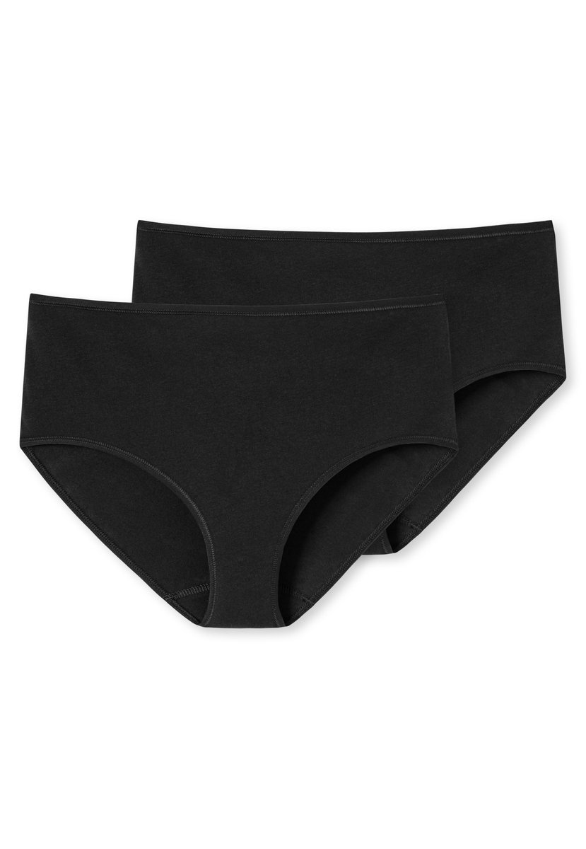 SCHIESSER 95/5 slip (2-pack) - dames midi biologisch katoen zwart