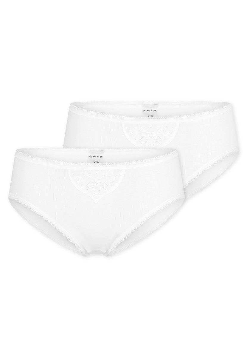 Schiesser Tai Slip 2 Pack - Cotton Essentials Dames Onderbroek - wit