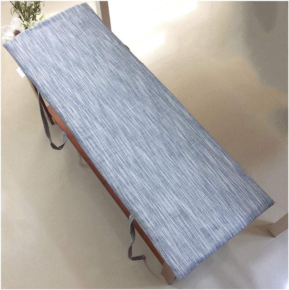 zitkussen, effen kleur moderne rechthoek 2/4 cm dik antislip zacht bankkussen geschikt voor binnenterras terras rechthoekig bankkussen meerdere maten-blauw 200 × 40 × 4cm (79 × 15 × 1.6i