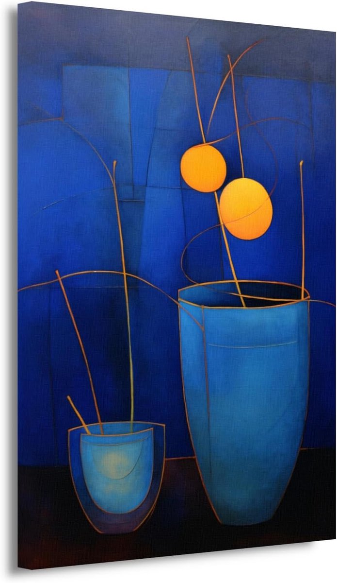 schilderijen, Stilleven portret, Canvas schilderijen Vaas, Woonkamer decoratie industrieel, Schilderijen canvas, Slaapkamer wanddecoratie canvas 100x150 cm