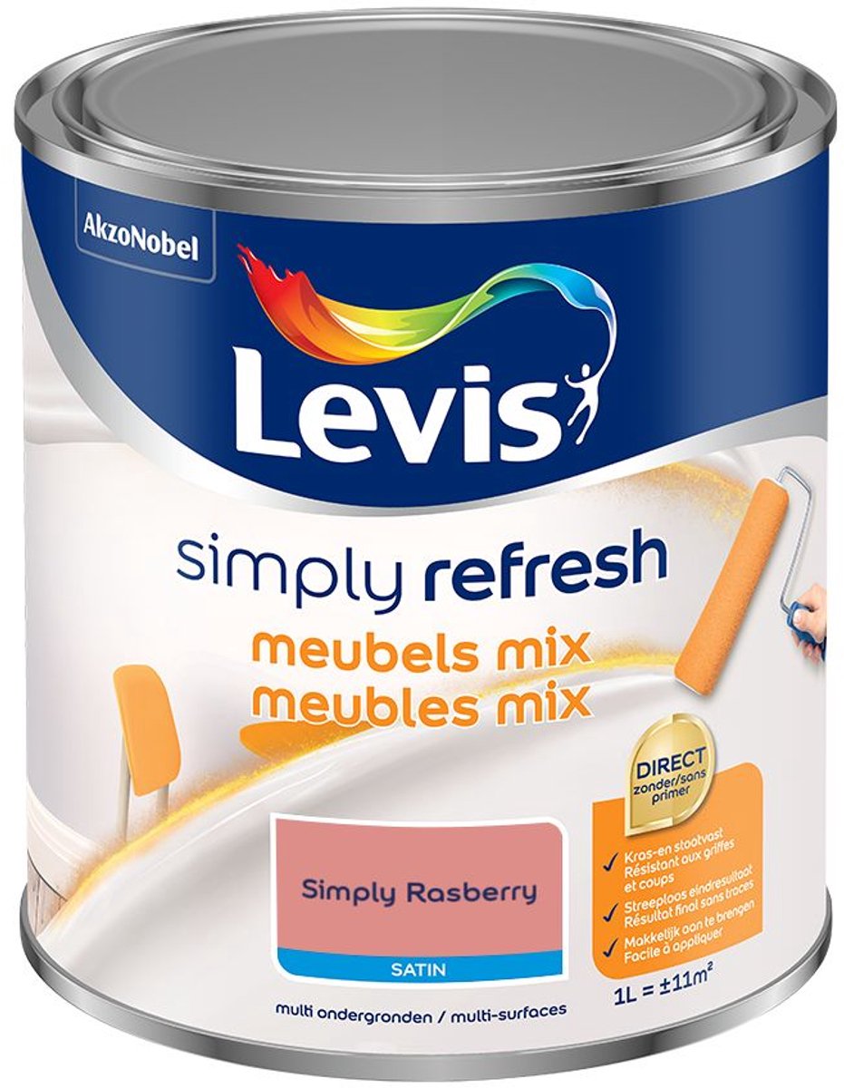 Levis - Simply Refresh Meubels Satin Mix - Simply Rasberry - Mengverf - 1 L