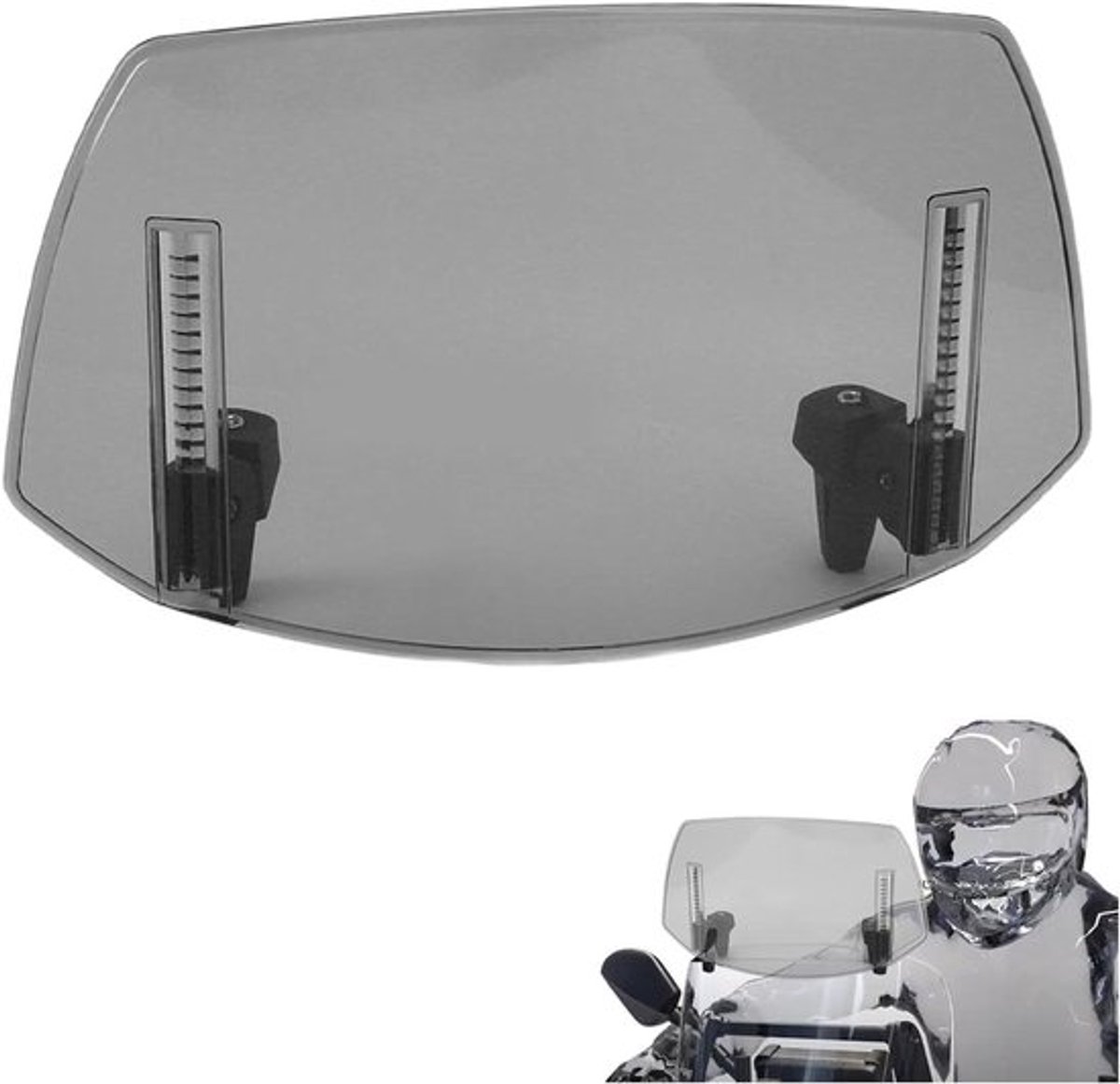 Motorcycle Windshield 29.5 x 22 x 17.5cm Adjustable Windscreen
