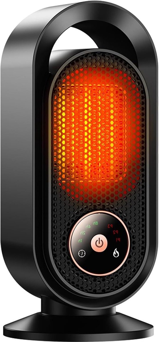 Elektrische Verwarming - Ventilator Kachel - Snelle Ruimte Verwarming - Veiligheid Protections - 28 cm Hoog - Zwart