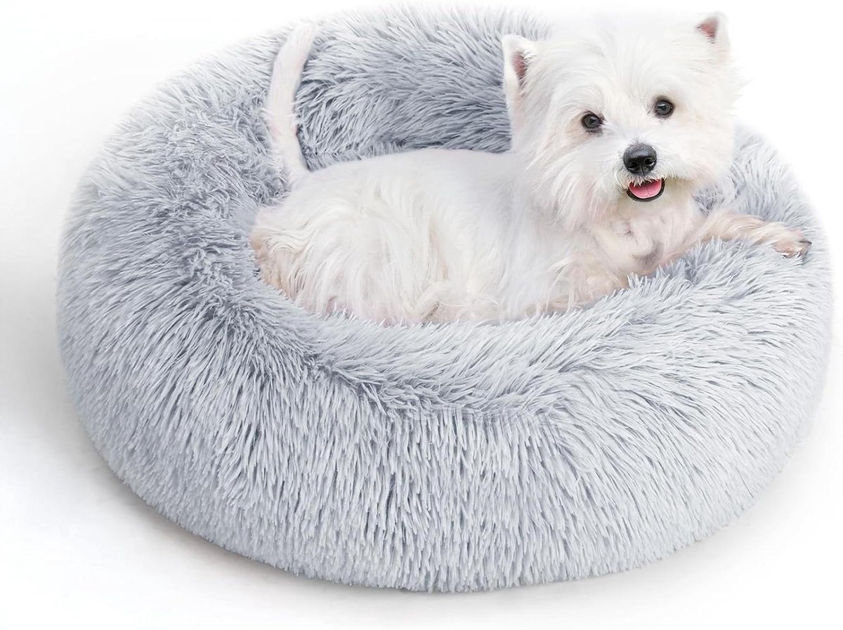 Huisdierbed - Donut mand - Rustgevend slapen - Machinewasbaar - 50.8 cm - Bruin