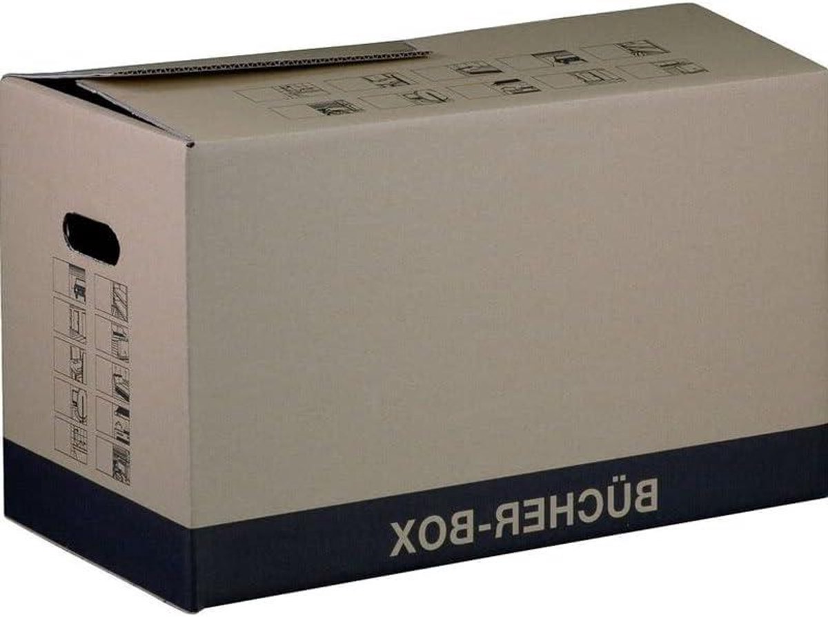 Verhuisdozen - Boekendozen Opslagdozen - Verhuizen Archiveren - Extra Stabiel Dubbele Golf - 400 x 300 x 300 mm - Bruin
