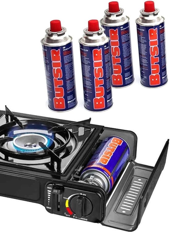 Gaspatronen - Ventielcartouches - Draagbare Keuken - EU-conform - 227 gram - Grijs — afbeelding 4