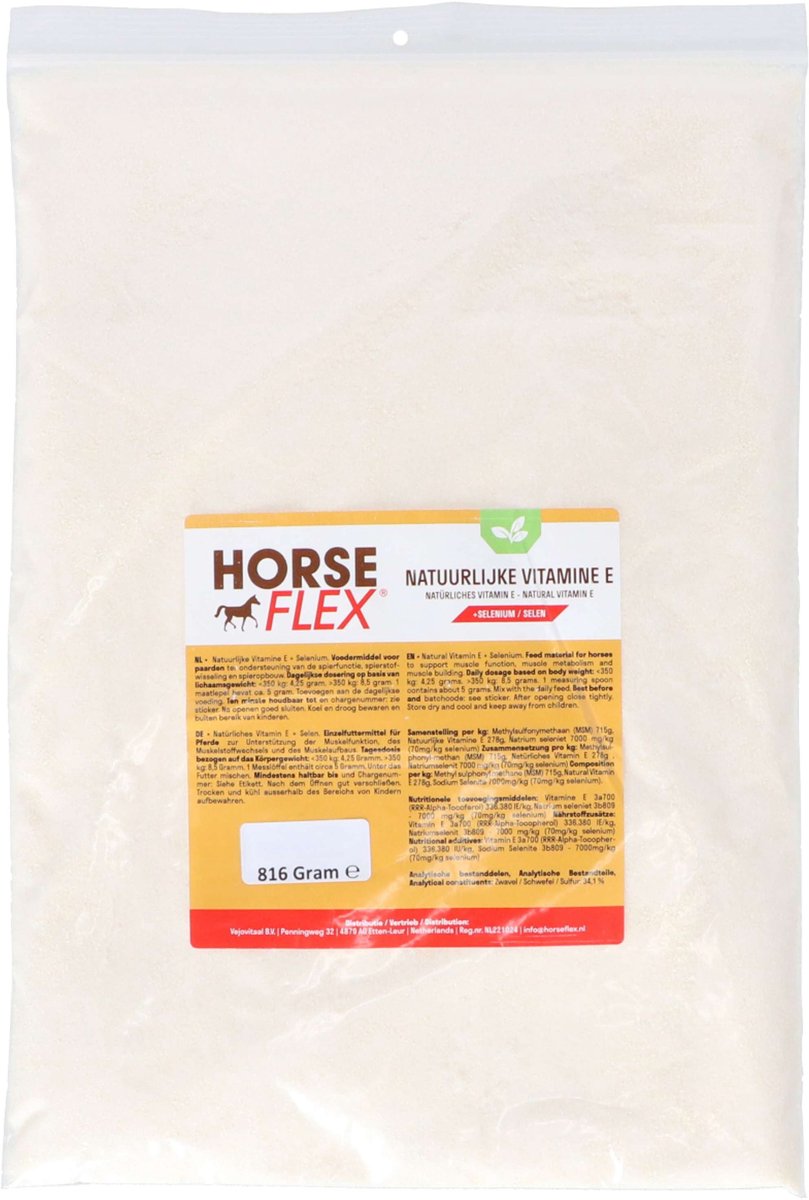 Horseflex Natuurlijke Vitamine E + Selenium 544 Navul